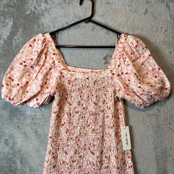 Anthropologie Another Love Smocked Floral Mini Dress XS New Coquette Romantic‎ - Picture 2 of 7